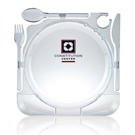 Clear CaterPlate Snack Trays + Utensils