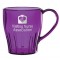Transparent Amethyst Purple 14 oz. Fluted Coffee Mugs