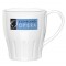 White 14 oz. Fluted Coffee Mugs