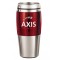 Transparent Ruby Red 16 oz. Dynamo Stainless Steel Travel Tumblers