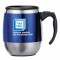 Transparent Sapphire Blue 14 oz. Office Stainless Steel Travel Mugs