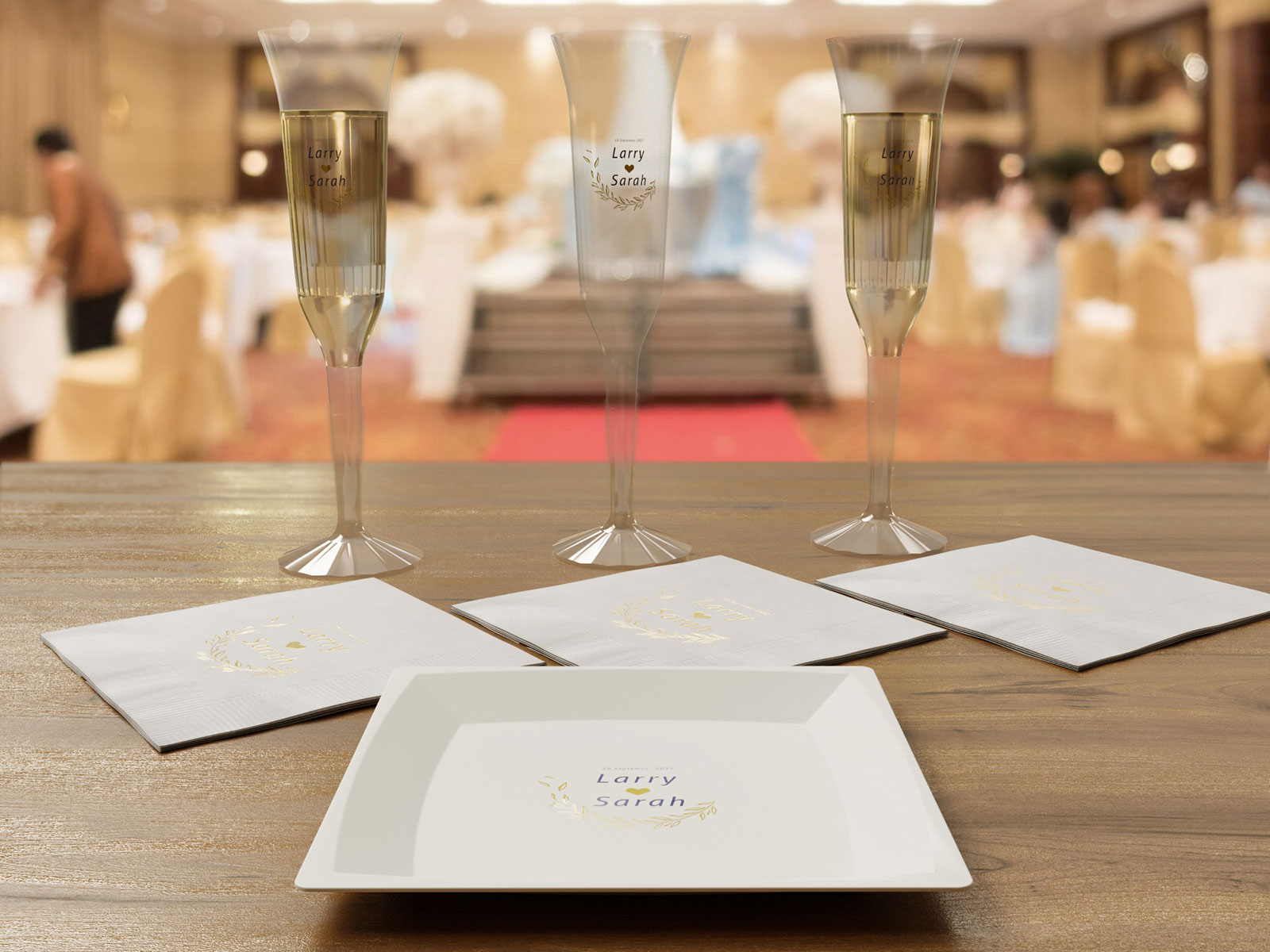 Personalized Wedding Plates and Napkins